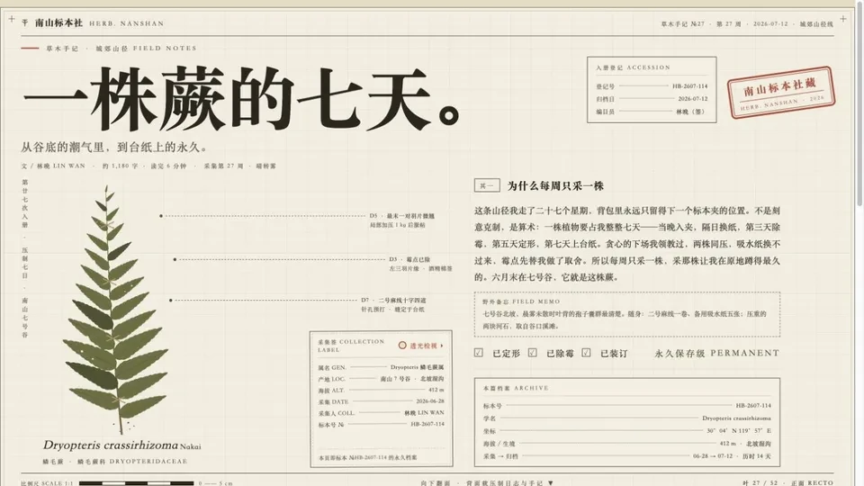 腊叶标本手记 preview